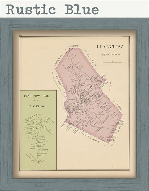 PLAISTOW New Hampshire 1892 Map - Etsy