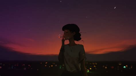 1920x1080 Lofi Smoking Girl 4k Laptop Full HD 1080P ,HD 4k Wallpapers ...