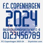 FC Copenhagen 2023-24 Font Vector - Football Font Download