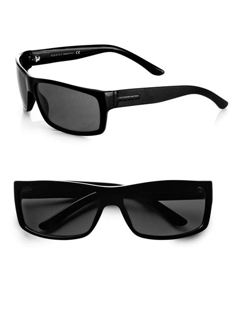 Lyst - Gucci Rectangular Sunglasses in Black for Men