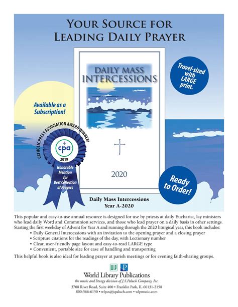 Pick Daily Mass Intercessions 2020 | Calendar Printables Free Blank