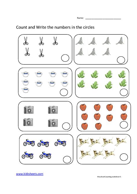 Free Preschool Counting Worksheets Printable – AlphabetWorksheetsFree.com