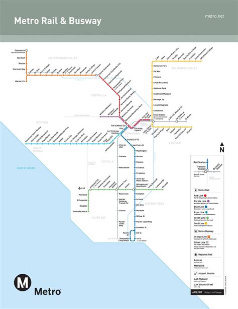 Los Angeles mta map - Mta map Los Angeles (California - USA)