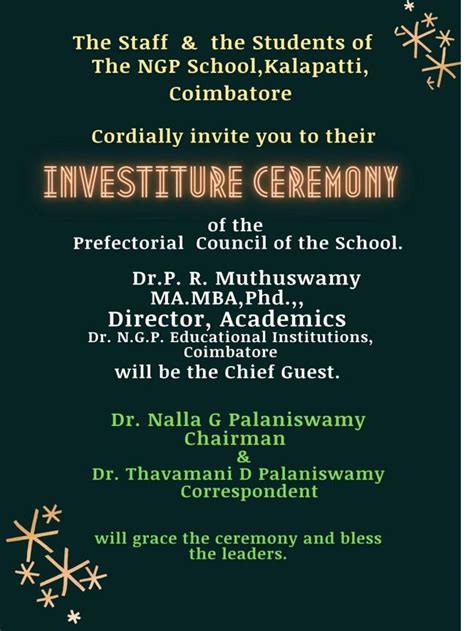 E Invitation Investiture Ceremony - sridevi - Page 2 | Flip PDF Online ...