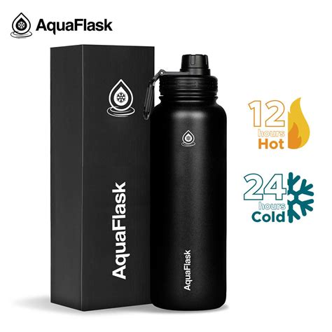 AQUAFLASK (14oz/ 18oz/ 22oz/ 32oz/ 40oz) Wide mouth w/ cap Vacuum Insulated Drinking Water ...