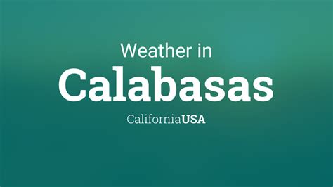 Weather for Calabasas, California, USA