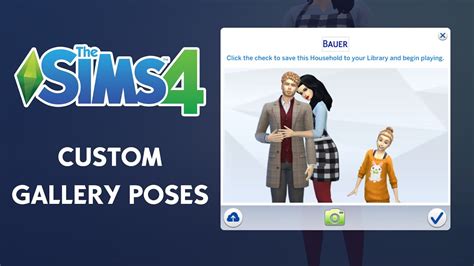 The Sims 4: Custom Gallery Portrait Poses - YouTube