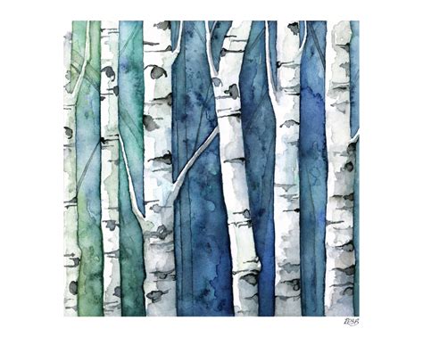 Birch Trees Painting