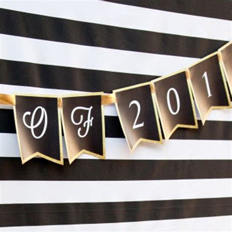 Black and Gold Graduation Party Banner | Gold Graduation Party ...