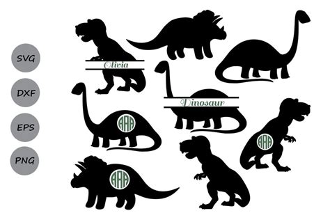 Dinosaur Monogram| Dinosaur SVG Cut Files - So Fontsy