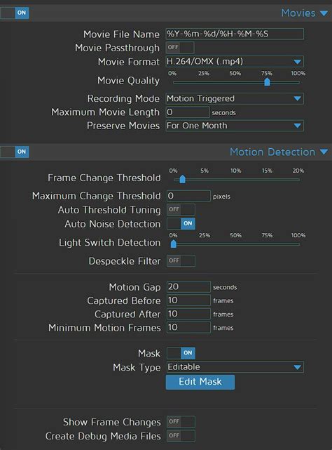 Motion detection on motioneye - Third party integrations - Home ...