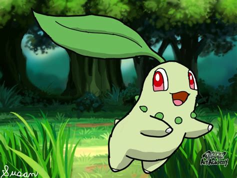 Pokemon Art Academy- Chikorita by SusanLucarioFan16 on DeviantArt