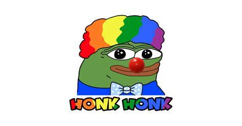 Pepe the CLOWN - HONK HONK - Pepe Clown - Sticker | TeePublic