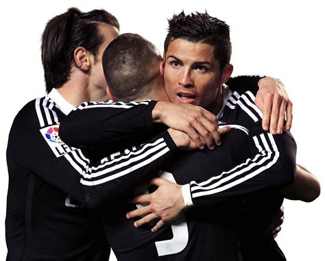 Gareth Bale, Karim Benzema & Cristiano Ronaldo football render ...