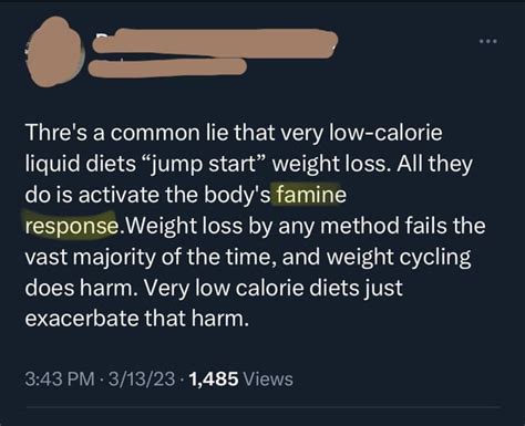 “Famine response” - “All weight loss fails” - “weight loss causes harm” : r/fatlogic