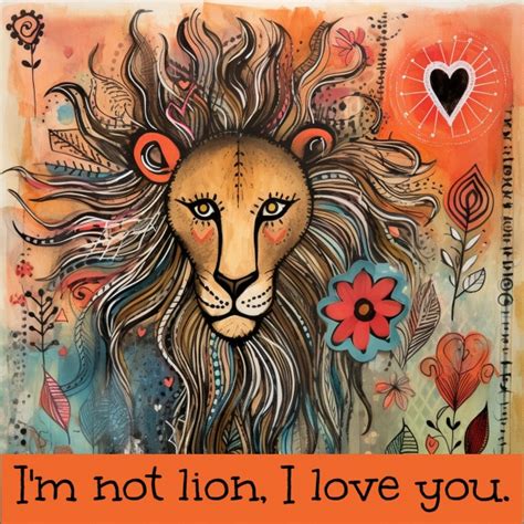 Art mignon de lion de Valentine Photo stock libre - Public Domain Pictures