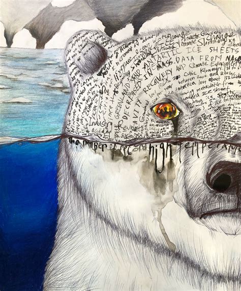 Sinking Beauty | Global warming art, Climate change art, Polar bear art