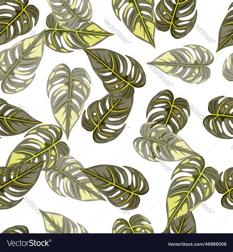 Jungle leaf seamless wallpaper decorative Vector Image