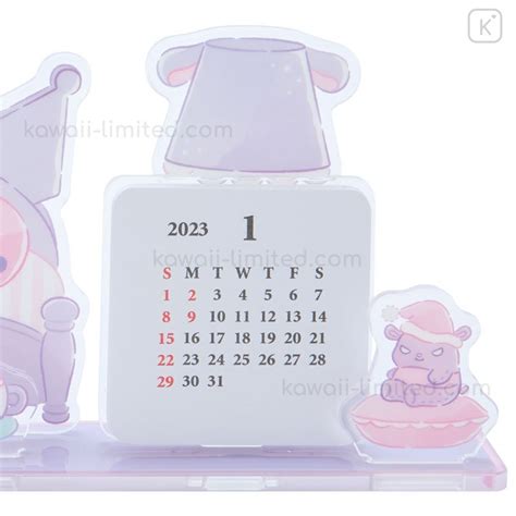 Japan Sanrio Acrylic Stand Calendar - Kuromi 2023 | Kawaii Limited