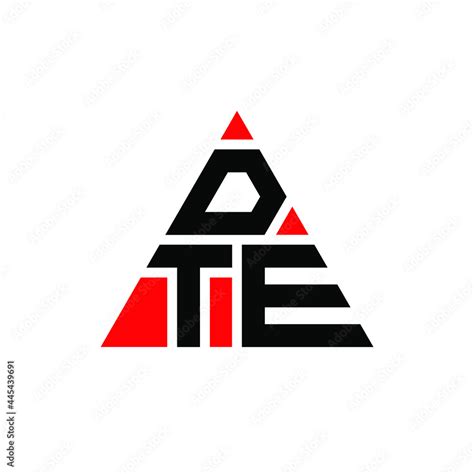 DTE triangle letter logo design with triangle shape. DTE triangle logo design monogram. DTE ...