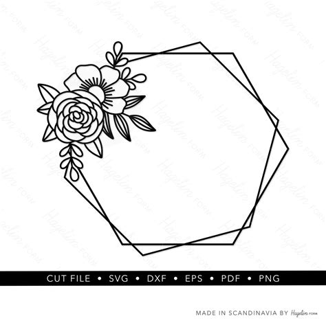 Floral Hexagon SVG Frame Cut File Hexagon Frame Floral - Etsy New Zealand