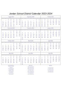 Jordan School District Calendar 2023-2024 School District Calendars