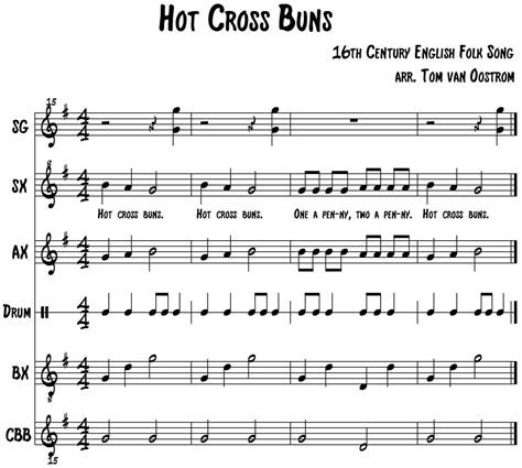 Hot Cross Buns Piano Sheet Music - My Piano Music