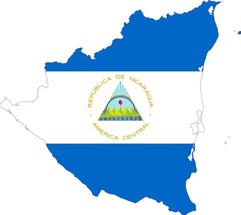 Clipart - Nicaragua Map Flag