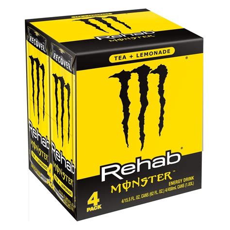 MONSTER REHAB 15.5 oz. Energy Lemonade Tea (4-Pack) 070847003342 - The Home Depot