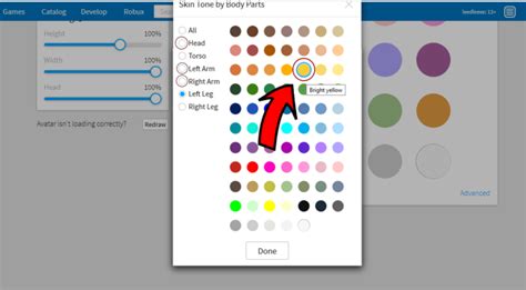 Roblox Body Color