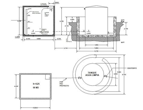 Water Tank Cad Block