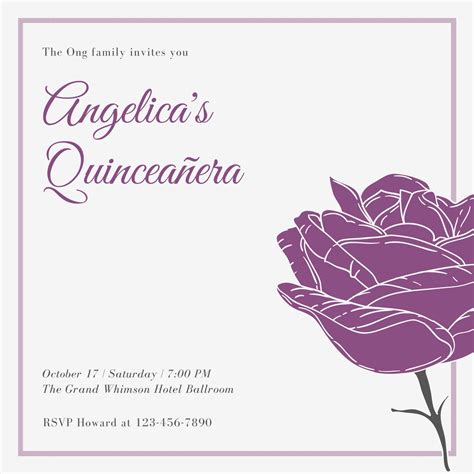 Customize 33+ Quinceanera Invitations Templates Online - Canva