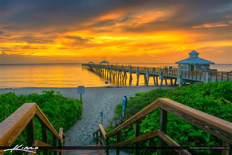 Warm Sunrise Colors at Juno Beach Pier