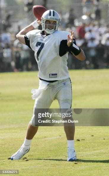 Drew Henson of the Dallas Cowboys throws a pass during the first day ...