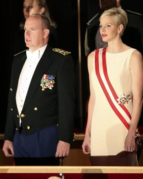 Prince Albert II of Monaco and his wife Princess Charlene of Monaco , united by their love of ...