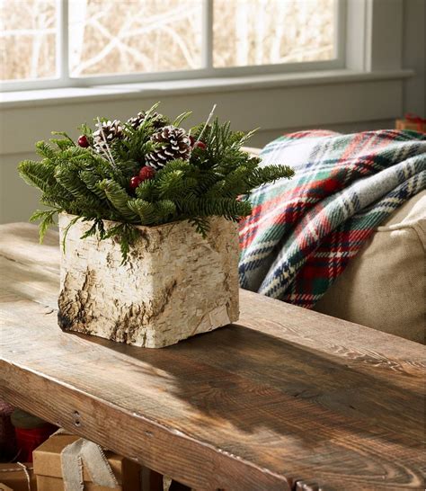 Birch Box Centerpiece | Fresh Wreaths & Greenery at L.L.Bean