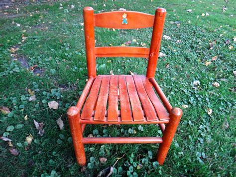 Wooden Chair, Children Furniture, Child Chair, Wooden Slat Chair, Bear ...