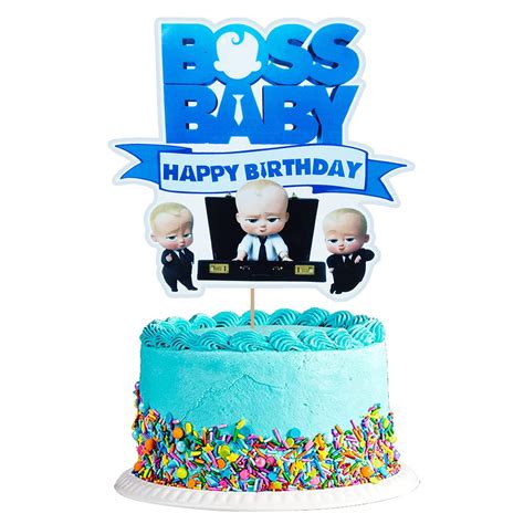 Buy Party Propz Boss Baby Theme Birthday Decoration-1Pc Boss Baby Birthday Cake Topper|Toppers ...