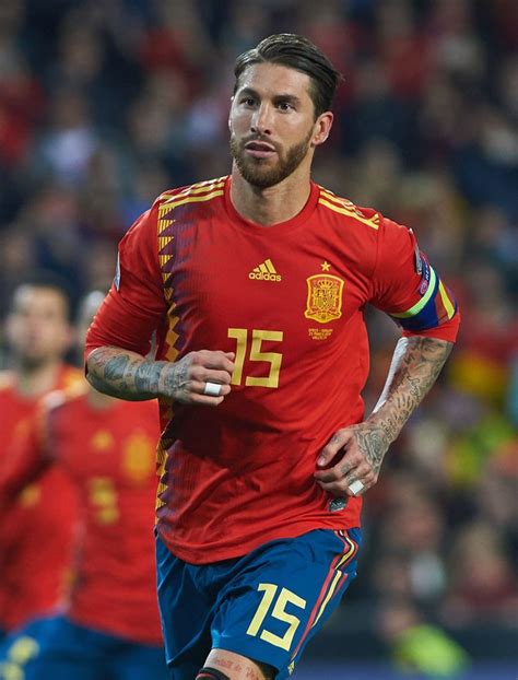 Sergio Ramos of Spain national team celebrates a goal during the... | Sergio ramos, Sergio ...