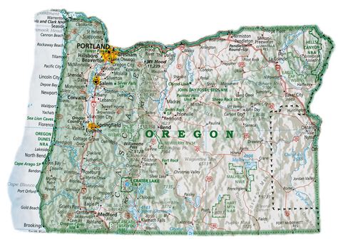 Oregon Map by David Imus. | Oregon map, Map, America map