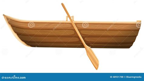 A wooden boat stock vector. Illustration of white, transportation - 48931788