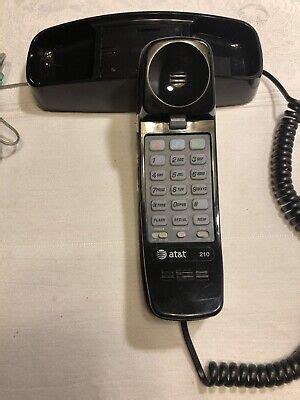 AT&T 210 Trimline Corded Black Phone No Power Requires Just Landline ...