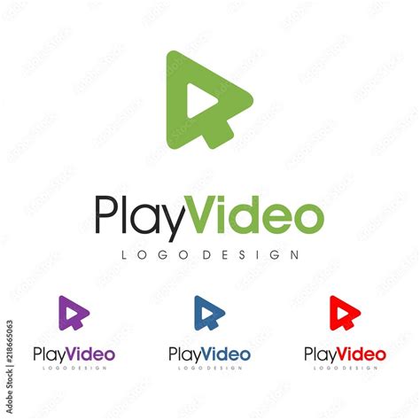 Play Video Logo Design, Play Video Logo Icon, Click Video Design Logo ...