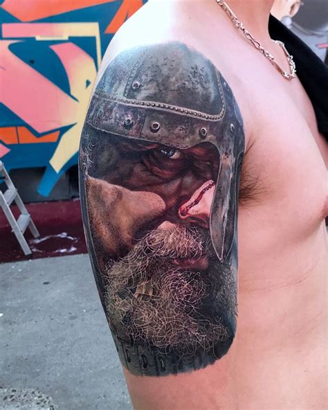 Viking Portrait | Tattoo studio, Arm tattoos drawing, Arm tattoo