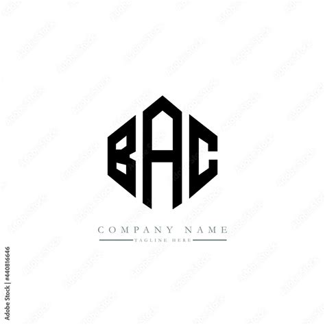 BAC letter logo design with polygon shape. BAC polygon logo monogram ...