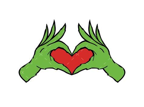 Grinch hand SVG, PNG, PDF, Merry Christmas svg, Grinch SVG, Heart SVG ...