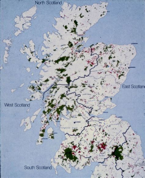 Forestry Areas in Scotland Map