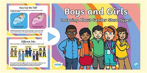 Boys and Girls Gender Stereotypes PowerPoint | Twinkl