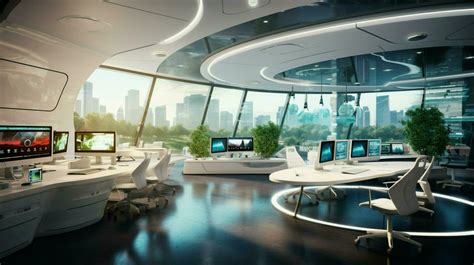 modern office design with computer technology success 32943694 Stock ...