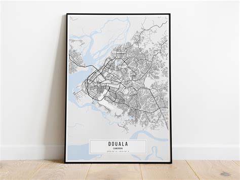 Douala Map Poster Douala City Map Poster Douala City Sign - Etsy